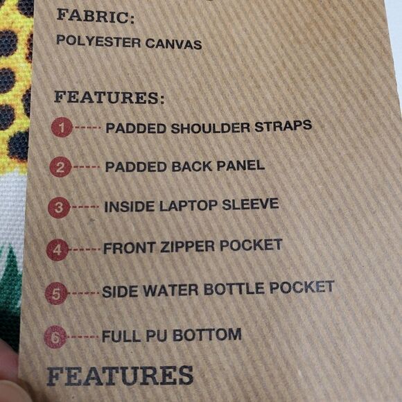 NEW DICKIES PINEAPPLE Hawaiian TROPICAL TRAVEL LAPTOP COMPUTER BAG BACKPACK NWT - Picture 2 of 9